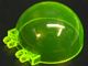 Windscreen 6 x 6 x 3 Canopy Half Sphere with Dual 2 Fingers in Trans-Neon Green
