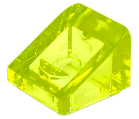 Brick Sloped 30° 1 x 1 x 2/3 (Cheese Slope) in Trans-Neon Green