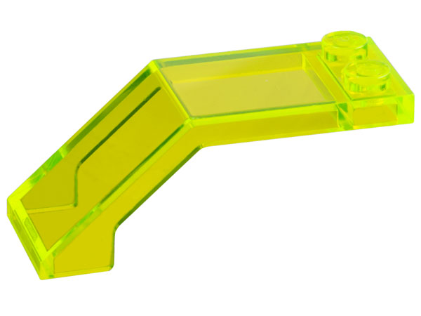 Windscreen 5 x 2 x 1 2/3 in Trans-Neon Green
