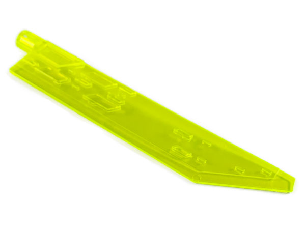 Large Figure Weapon Sword, Blade with Bar, Single Edge in Trans-Neon Green
