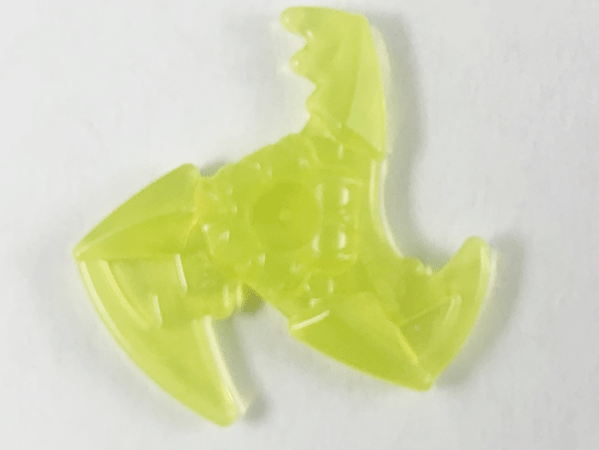 Weapon Throwing Star / Shuriken with Trailing Effect in Trans-Neon Green
