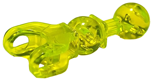 Large Figure Skeletal, Limb, 5L with Ball Joint on Axle and Ball Socket in Trans-Neon Green