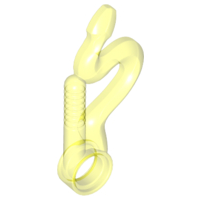 Equipment Whip Bent with Snake Head and Pin Hole in Trans-Neon Green