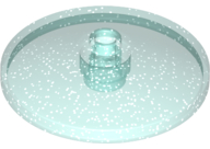 Dish 4 x 4 Inverted with Open Stud [Radar] in Glitter Trans-Light Blue