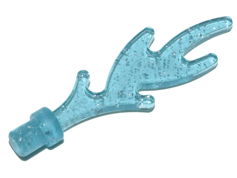 Wave / Flame Rounded with Base Rim in Glitter Trans-Light Blue