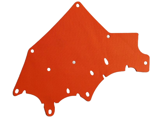 Wing, Right, Dragon, Scalloped, 25 x 19 in Reddish Orange