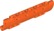 Technic Panel Curved 11 x 3 with 10 Pin Holes through Panel Surface in Reddish Orange