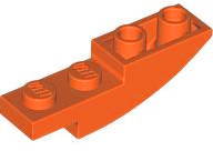 Brick Curved Inverted 4 x 1 in Reddish Orange