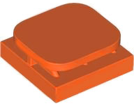 Tile Special 2 x 2 x 2/3 with Photo Clip in Reddish Orange