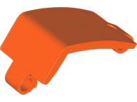 Technic Panel Curved and Bent 6 x 3 in Reddish Orange