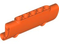 Technic Panel Curved 7 x 3 with 2 Pin Holes through Panel Surface in Reddish Orange