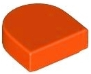 Tile Round 1 x 1 Half Circle in Reddish Orange