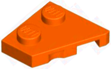 Wedge Plate 2 x 2 Left in Reddish Orange