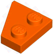Wedge Plate 2 x 2 Right in Reddish Orange
