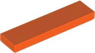 Tile 1 x 4 with Groove in Reddish Orange