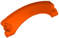 Technic Panel Car Mudguard Arched 9 x 2 x 3, Arched Top #42 in Reddish Orange