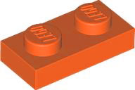 Plate 1 x 2 in Reddish Orange