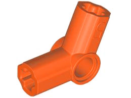 Technic Axle and Pin Connector Angled #5 - 112.5° in Reddish Orange