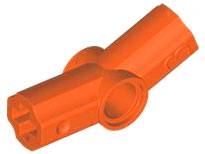 Technic Axle and Pin Connector Angled #3 - 157.5° in Reddish Orange