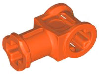 Technic Axle Connector with Axle Hole [Reinforced] in Reddish Orange