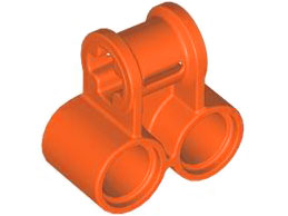 Technic Axle and Pin Connector Perpendicular Double in Reddish Orange