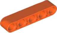 Technic Beam 1 x 5 Thick in Reddish Orange