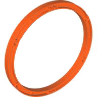Technic Beam Round 15 x 15 in Reddish Orange