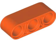 Technic Beam 1 x 3 Thick in Reddish Orange