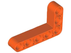Technic Beam 3 x 5 L-Shape Thick in Reddish Orange