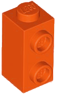 Brick Special 1 x 1 x 1 2/3 with Studs on 1 Side in Reddish Orange