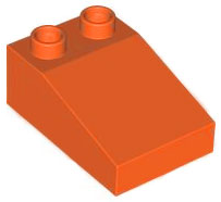 Duplo Brick 3 x 2 Slope 33° in Reddish Orange