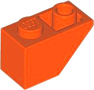Brick Sloped Inverted 45° 2 x 1 in Reddish Orange