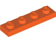 Plate 1 x 4 in Reddish Orange