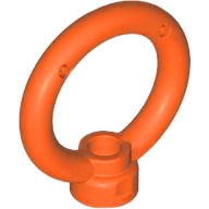 Plate Special, 1 x 1 Stud with 3 x 3 Ring on Top in Reddish Orange