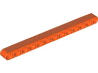Technic Beam 1 x 13 Thick in Reddish Orange
