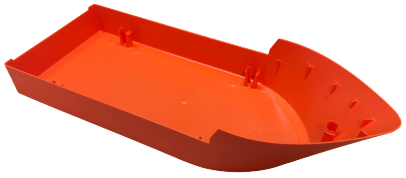 Boat Hull 20 x 50 x 7 in Reddish Orange