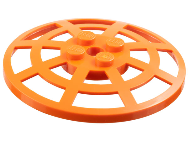 Dish 6 x 6 Inverted, Radar / Webbed [Anti-studs at 90°] in Reddish Orange