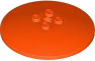 Dish 6 x 6 Inverted (Radar) with Solid Studs in Reddish Orange