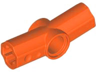 Technic Axle and Pin Connector Angled #7 - 168.75° in Reddish Orange
