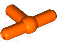 Pneumatic T-Piece (T Bar) [New Style] in Reddish Orange