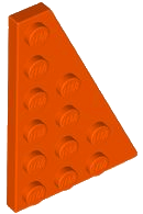 Wedge Plate 6 x 4 Right in Reddish Orange