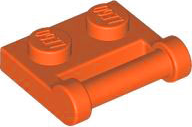 Plate Special 1 x 2 [Side Handle Closed Ends] in Reddish Orange