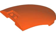 Windscreen 6 x 8 x 2 Curved in Reddish Orange