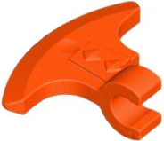 Weapon Axe Head, Clip-on (Viking) [Thick Clip] in Reddish Orange