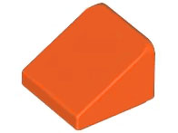Brick Sloped 30° 1 x 1 x 2/3 (Cheese Slope) in Reddish Orange