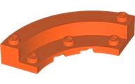 Brick Round Corner 5 x 5 Macaroni with 1/3 Inner Side in Reddish Orange