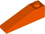 Brick Sloped 18° 4 x 1 in Reddish Orange