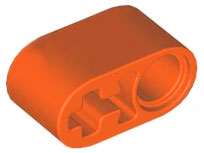 Technic Beam 1 x 2 Thick with Pin Hole and Axle Hole in Reddish Orange