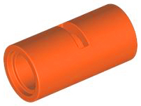 Technic Pin Connector Round [Slotted] in Reddish Orange