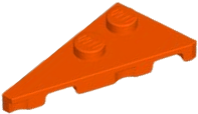 Wedge Plate 2 x 4 27° Left in Reddish Orange